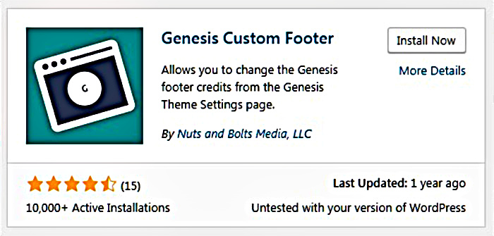 Genesis Custom Footer | Plugins | DS Web Design Plus