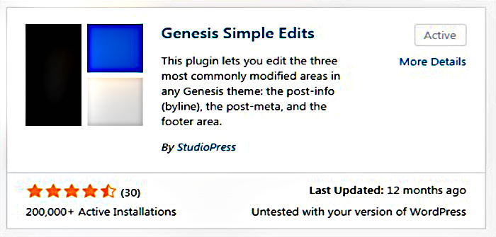 Genesis Simple Edits | Plugins | DS Web Design Plus